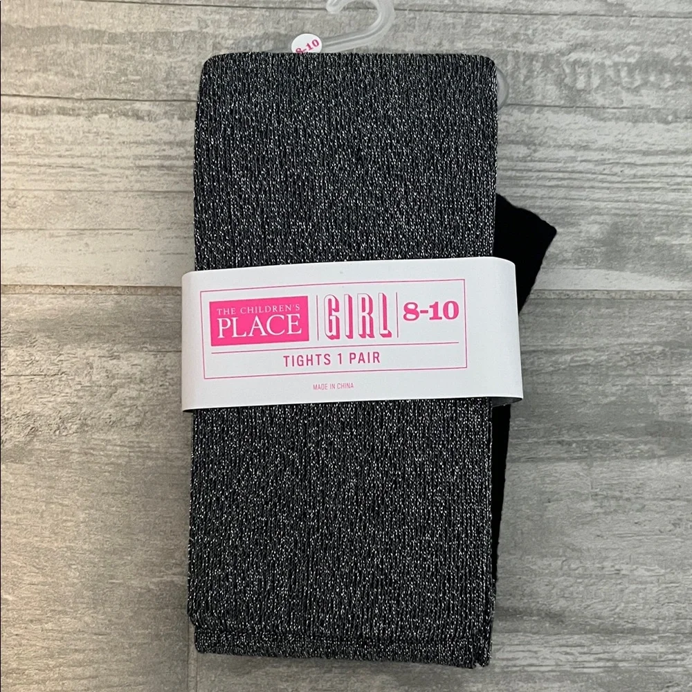 The Children's Place Sparkly Silver Tights